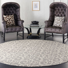 Load image into Gallery viewer, Nourison Grafix GRF19 Grey 8&#39; Round Large Rug GRF19 Grey
