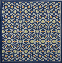 Load image into Gallery viewer, Nourison Caribbean CRB07 Dark Blue 8&#39; Square Large Rug CRB07 Navy
