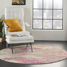 Load image into Gallery viewer, Nourison Celestial 8&#39; Round Area Rug CES02 Ivory/Pink

