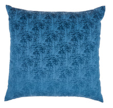 Load image into Gallery viewer, Mina Victory Life Styles Erased Velvet Navy Throw Pillow ET438 22&quot; x 22&quot;
