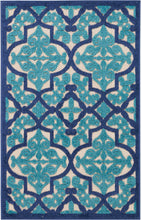Load image into Gallery viewer, Nourison Aloha ALH14 Dark Blue and Ivory 3&#39;x4&#39; Indoor-outdoor Area Rug ALH14 Navy
