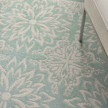 Load image into Gallery viewer, Nourison Jubilant JUB06 Aqua 6&#39;x9&#39; Beach Area Rug JUB06 Ivory/Green
