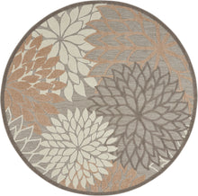 Load image into Gallery viewer, Nourison Aloha 5&#39; Round Cream Patio Area Rug ALH05 Natural
