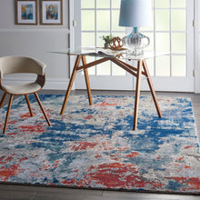 Load image into Gallery viewer, Nourison Artworks ATW01 Blue and Red 10&#39;x13&#39; Rug ATW01 Navy/Brick
