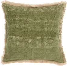 Load image into Gallery viewer, Mina Victory Life Styles Stonewash Sage Throw Pillow AS301 18&quot; x 18&quot;
