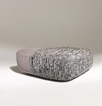 Load image into Gallery viewer, Handmade Knitted Floor Cushion | Mottled Grey &amp; Ashes Of Roses - GFURN
