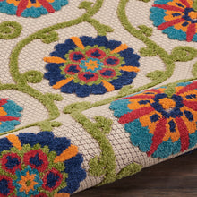 Load image into Gallery viewer, Nourison Aloha ALH19 10&#39; Runner Blue Multicolor Easy-care Indoor-outdoor Rug ALH19 Blue/Multicolor
