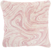 Load image into Gallery viewer, Mina Victory Life Styles Plush Marble Blush Throw Pillow BJ400 20&quot;X20&quot;
