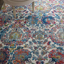 Load image into Gallery viewer, Nourison Ankara Global ANR06 Blue and Ivory 5&#39;x8&#39; French Country Area Rug ANR06 Ivory/Blue
