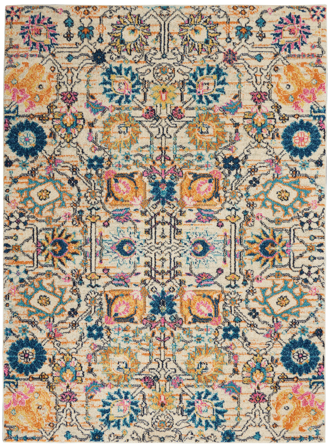 Nourison Passion 5' x 7' Ivory Multicolor Area Rug PSN01 Ivory/Multi