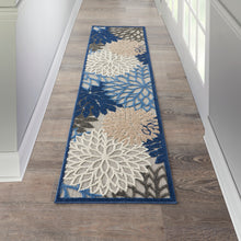 Load image into Gallery viewer, Nourison Aloha 12&#39; Runner Blue Patio Area Rug ALH05 Blue/Multicolor
