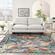 Load image into Gallery viewer, Nourison Allur 9&#39; x 12&#39; Turquoise Multicolor Area Rug ALR09 Turquoise Multicolor
