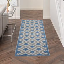 Load image into Gallery viewer, Nourison Aloha 2&#39; x 8&#39; Area Rug ALH26 Blue/Grey
