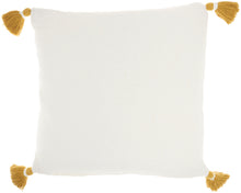 Load image into Gallery viewer, Mina Victory Life Styles Braided Stripe Tassels Mustard Throw Pillow SH038 20&quot;X20&quot;
