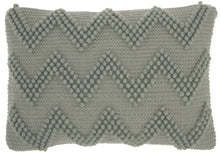 Load image into Gallery viewer, Mina Victory Life Styles Large Chevron Light Grey Lumbar Throw Pillow DC173 14&quot; x 20&quot;
