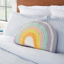 Load image into Gallery viewer, Mina Victory Plush Rainbow Shape Multicolor Throw Pillow CR894 12&quot; X 18&quot; X 4&quot;
