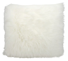 Load image into Gallery viewer, Mina Victory Fur Remen Poly Faux Fur White Throw Pillow FL100 22&quot; x 22&quot;
