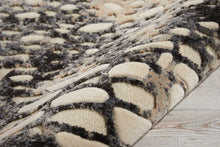 Load image into Gallery viewer, Michael Amini Gleam MA604 White and Grey 8&#39; Runner Hallway Rug MA604 Flint
