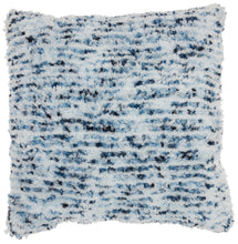 Load image into Gallery viewer, Mina Victory Life Styles Sprinkle Micro Shag Navy Throw Pillow DL903 24&quot; X 24&quot;
