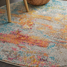 Load image into Gallery viewer, Nourison Celestial CES02 Multicolor 8&#39; Round Large Rug CES02 Sealife
