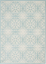 Load image into Gallery viewer, Nourison Jubilant JUB06 Aqua 6&#39;x9&#39; Beach Area Rug JUB06 Ivory/Green
