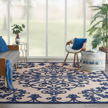 Load image into Gallery viewer, Nourison Aloha ALH12 Navy 8&#39;x11&#39; Oversized Indoor-outdoor Rug ALH12 Navy
