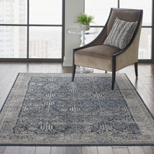 Load image into Gallery viewer, Malta by kathy ireland Home MAI12 Navy/Ivory 4&#39;x6&#39; Area Rug MAI12 Navy/Ivory
