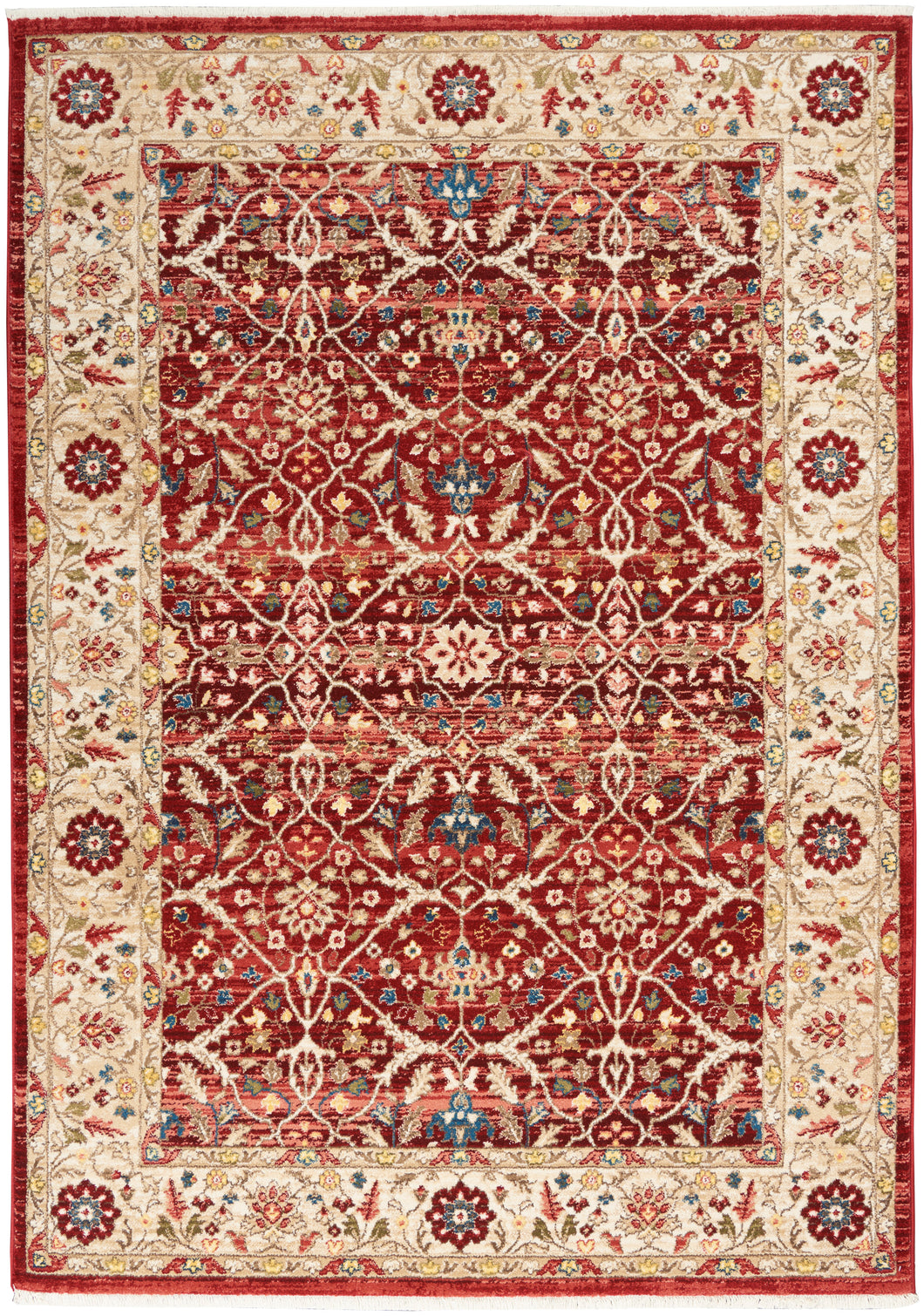 Nourison Revel 5'x8' Brick Ivory Area Rug REV03 Brick Ivory