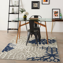 Load image into Gallery viewer, Nourison Aloha 6&#39;x9&#39; Ivory Navy Area Rug ALH05 Ivory/Navy
