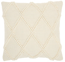 Load image into Gallery viewer, Mina Victory Life Styles Diamond Lattice Ivory Throw Pillow GC101 18&quot;X18&quot;
