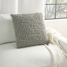 Load image into Gallery viewer, Mina Victory Life Styles Light Grey Thin Group Loops Throw Pillow DC142 - Throw 20&quot; x 20&quot;
