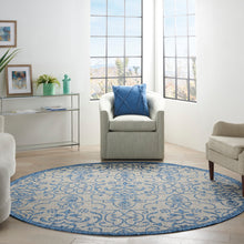 Load image into Gallery viewer, Nourison Country Side 8&#39; Round Area Rug CTR04 Ivory Blue
