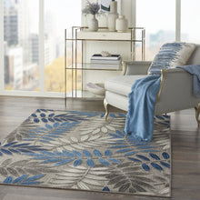Load image into Gallery viewer, Nourison Aloha 5&#39;x8&#39; Blue Patio Area Rug ALH18 Grey/Blue
