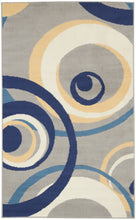 Load image into Gallery viewer, Nourison Grafix GRF21 3&#39;x5&#39; Grey and Blue Area Rug

