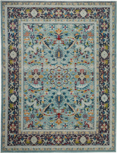 Load image into Gallery viewer, Nourison Ankara Global ANR14 Light Blue Multicolor 8&#39;x10&#39; Large Textured Rug ANR14 Teal/Multicolor
