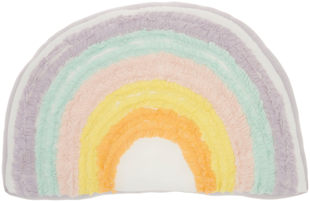 Mina Victory Plush Rainbow Shape Multicolor Throw Pillow CR894 12