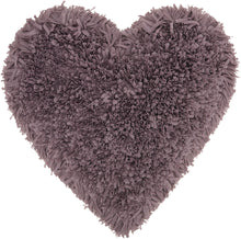 Load image into Gallery viewer, Mina Victory Frame Heart Lavender Shag Throw Pillow TL001 18&quot; x 18&quot;
