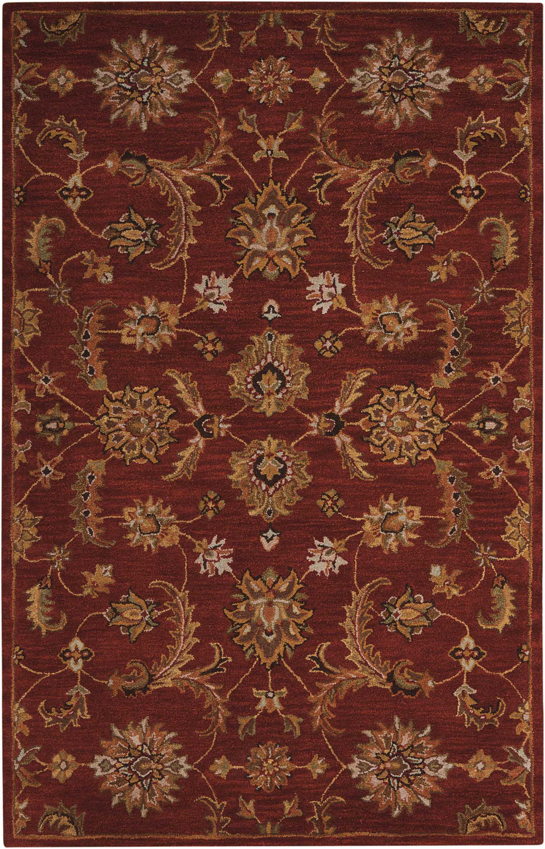 Nourison India House IH83 Red 5'x8' Area Rug IH83 Brick