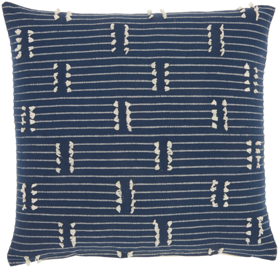 Kathy Ireland Pillow Broken Stripes Navy Throw Pillow SS300 18