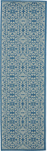 Load image into Gallery viewer, Nourison Jubilant 7&#39; Runner Ivory Blue Transitional Area Rug JUB06 Ivory/Blue

