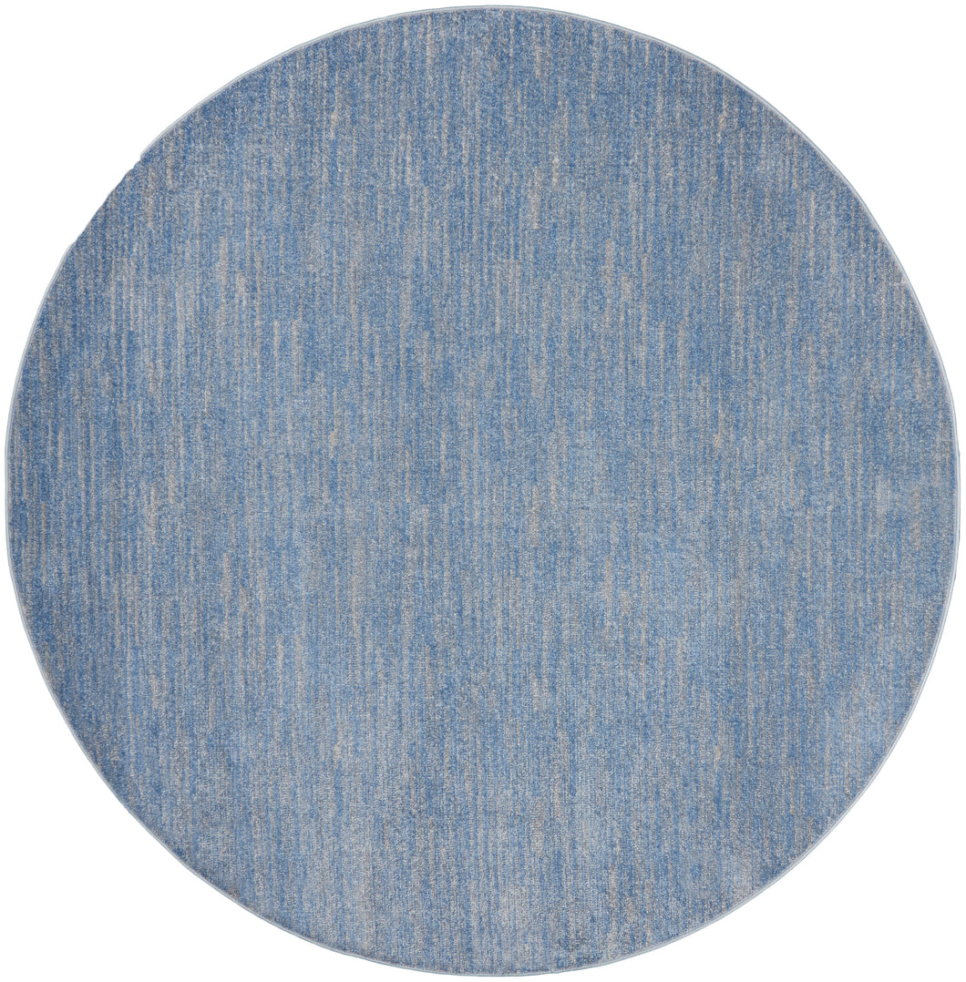 Nourison Nourison Essentials 8' Round Area Rug NRE01 Blue/Grey