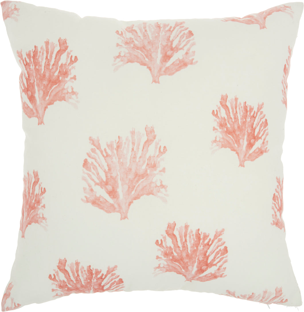 Nourison Printed Corals Indoor/Outdoor Coral Throw Pillow BJ148 18