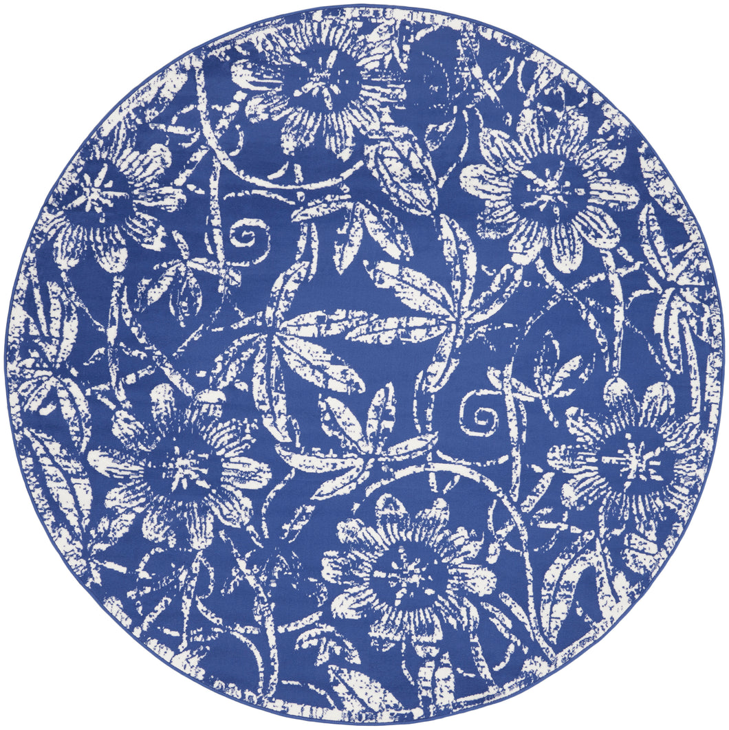 Nourison Whimsicle 8' Round Area Rug WHS05 Navy