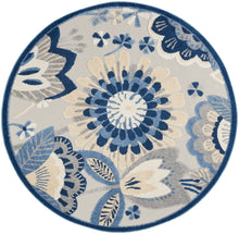 Load image into Gallery viewer, Nourison Aloha 4&#39; Round Area Rug ALH25 Blue/Grey
