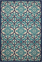 Load image into Gallery viewer, Nourison Aloha ALH14 Dark Blue and Ivory 4&#39;x6&#39; Indoor-outdoor Area Rug ALH14 Navy
