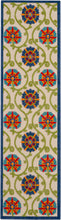 Load image into Gallery viewer, Nourison Aloha ALH19 6&#39; Runner Blue Multicolor Easy-care Indoor-outdoor Rug ALH19 Blue/Multicolor
