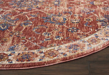 Load image into Gallery viewer, Nourison Lagos LAG02 Red 5&#39; Round Area Rug LAG02 Brick
