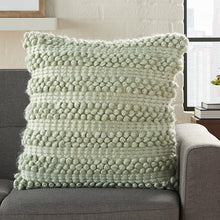 Load image into Gallery viewer, Mina Victory Life Styles Spa Woven Stripes Throw Pillow DC827 20&quot; x 20&quot;
