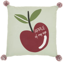Load image into Gallery viewer, Mina Victory Plush Apple of my Eye Multicolor Throw Pillow CR902 16&quot;X16&quot;
