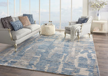 Load image into Gallery viewer, Nourison Ellora ELL01 Blue and Grey 8&#39;x10&#39; Large Handmade Rug ELL01 Blue
